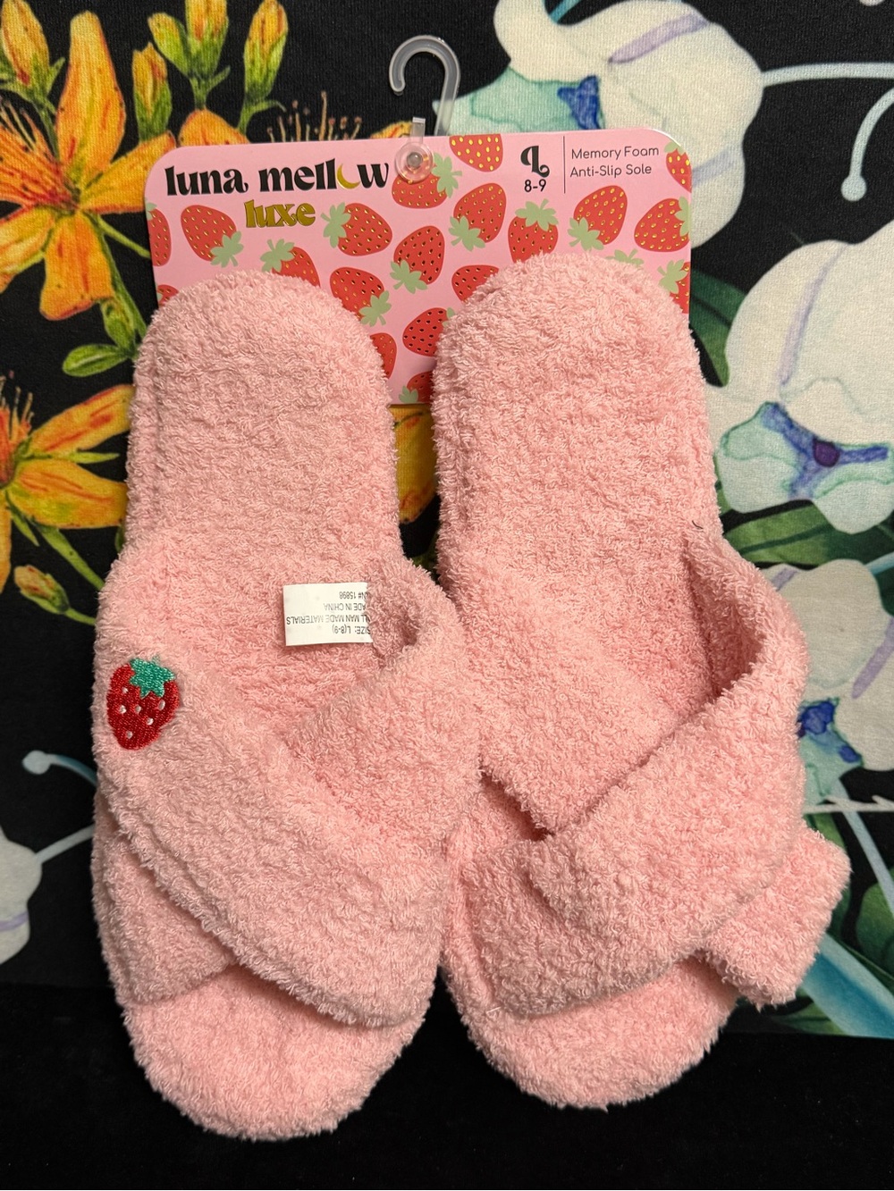 Pink Plush memory foam Slide Slippers